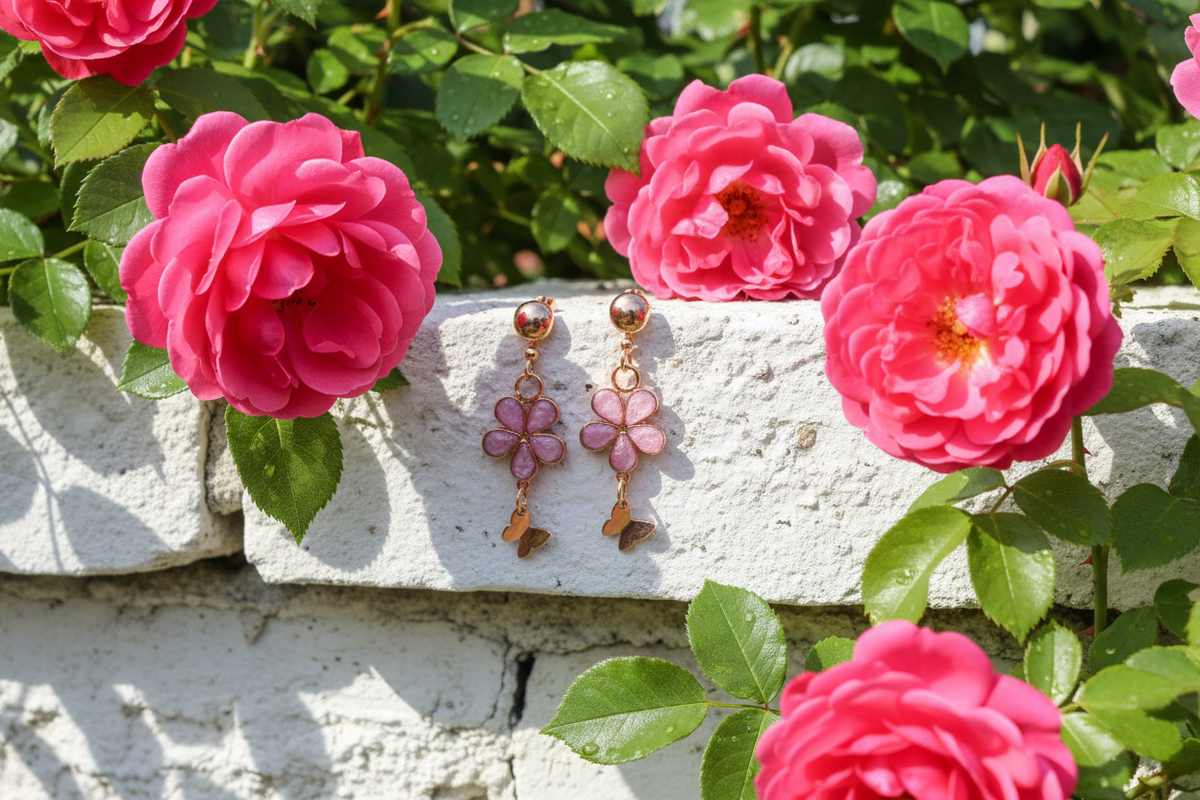 Don’t Bug Me Resin Daisy Earrings – Bee & Butterfly Charms - The Glossy Gift Shop