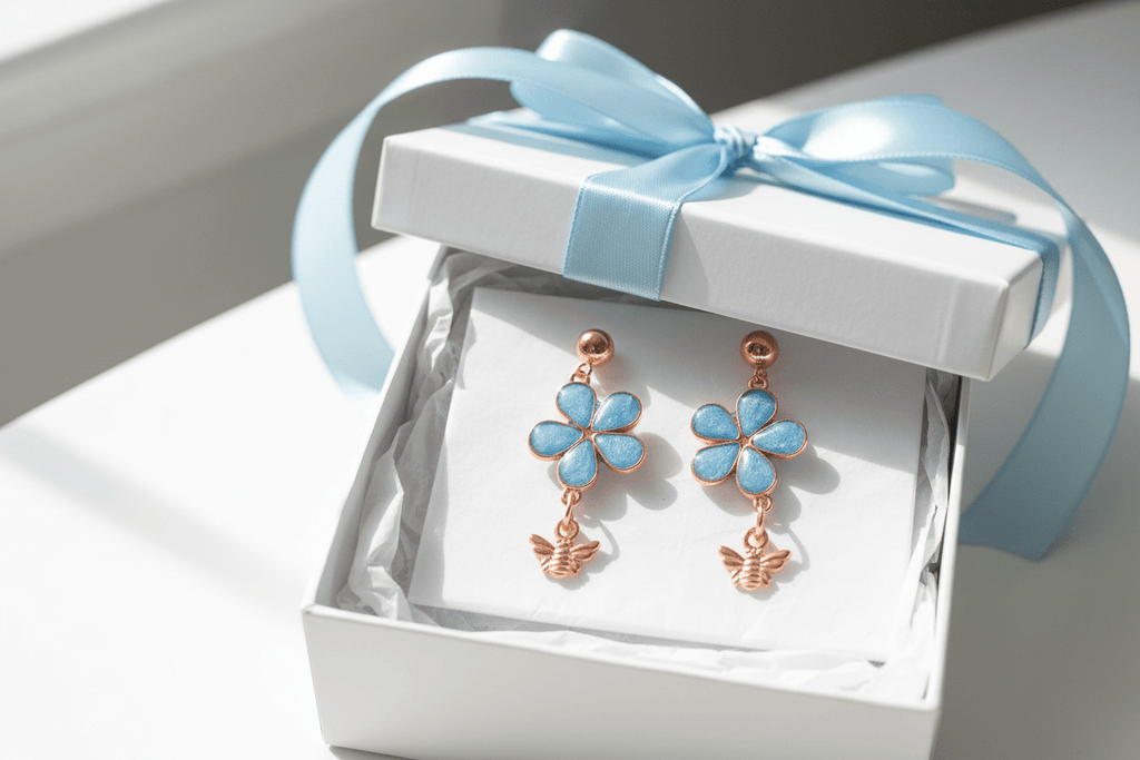 Don’t Bug Me Resin Daisy Earrings – Bee & Butterfly Charms - The Glossy Gift Shop