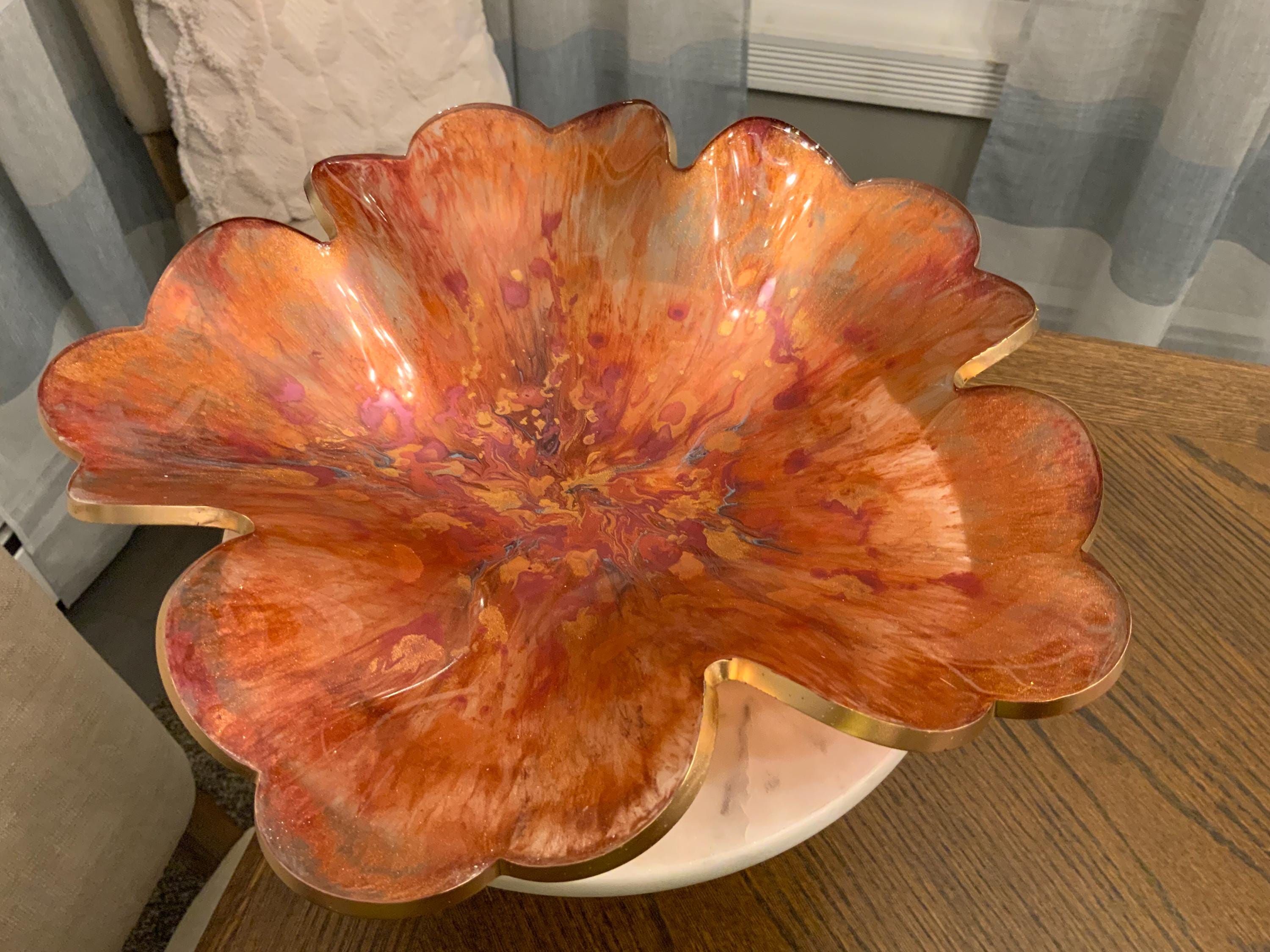 Resin Copper Swirl Bowl