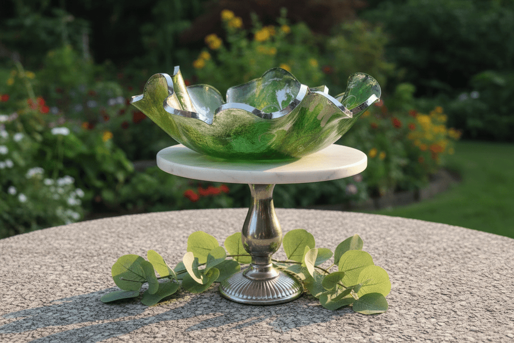 Emerald Green Resin Bowl – Iridescent Handmade Decor - The Glossy Gift Shop