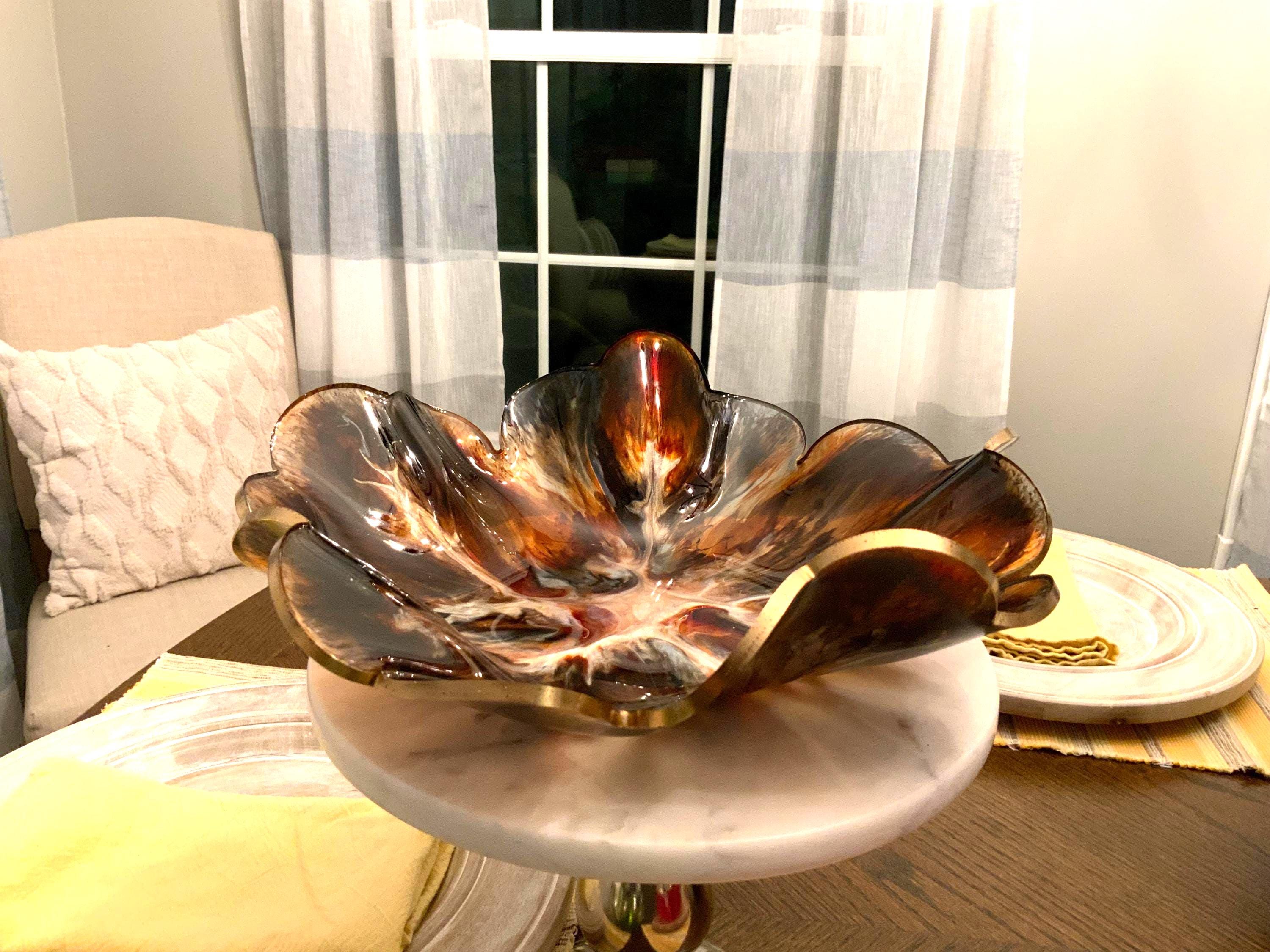 Resin Burnt Orange Swirl