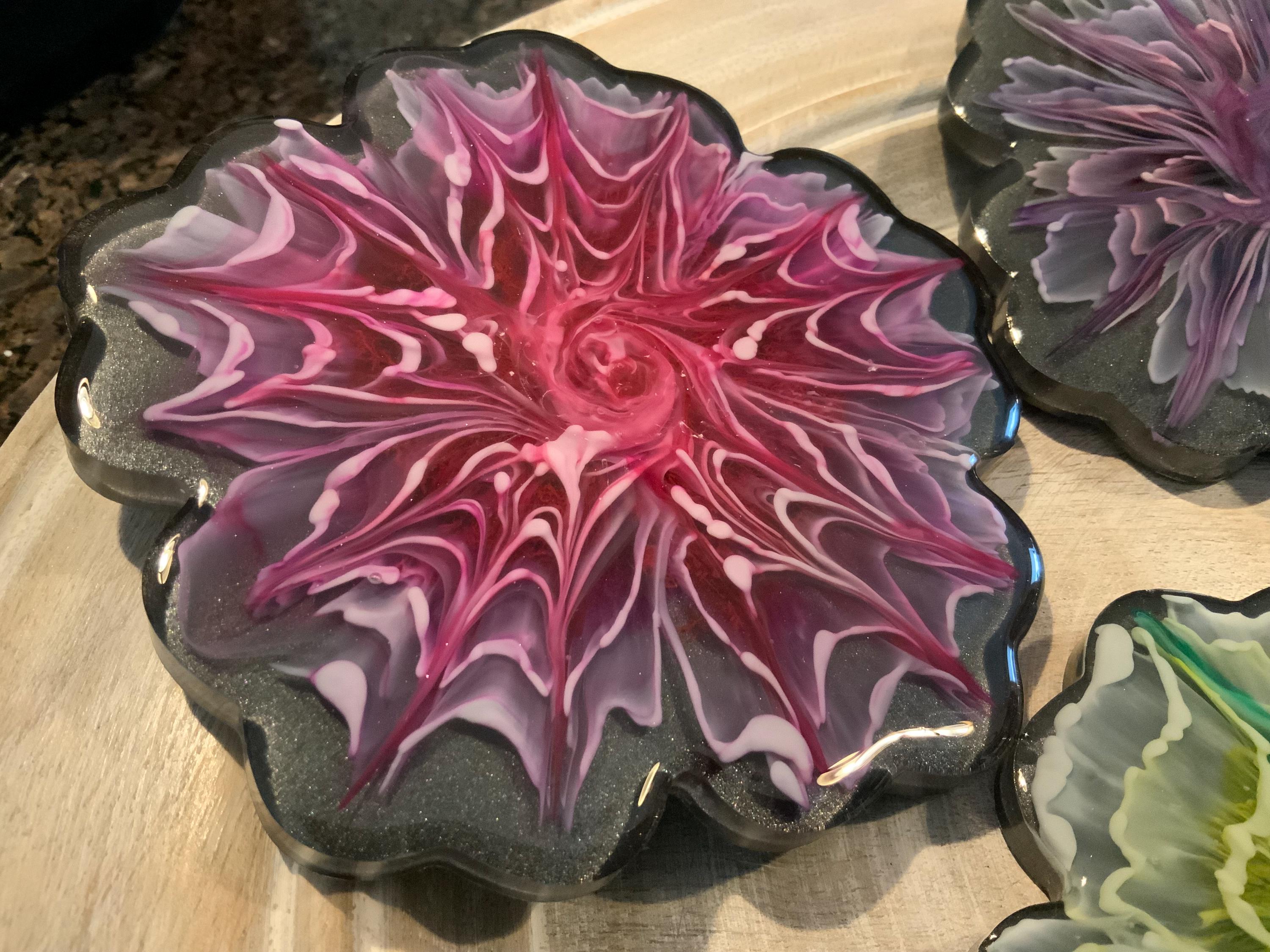 Bloom Black Coaster Set