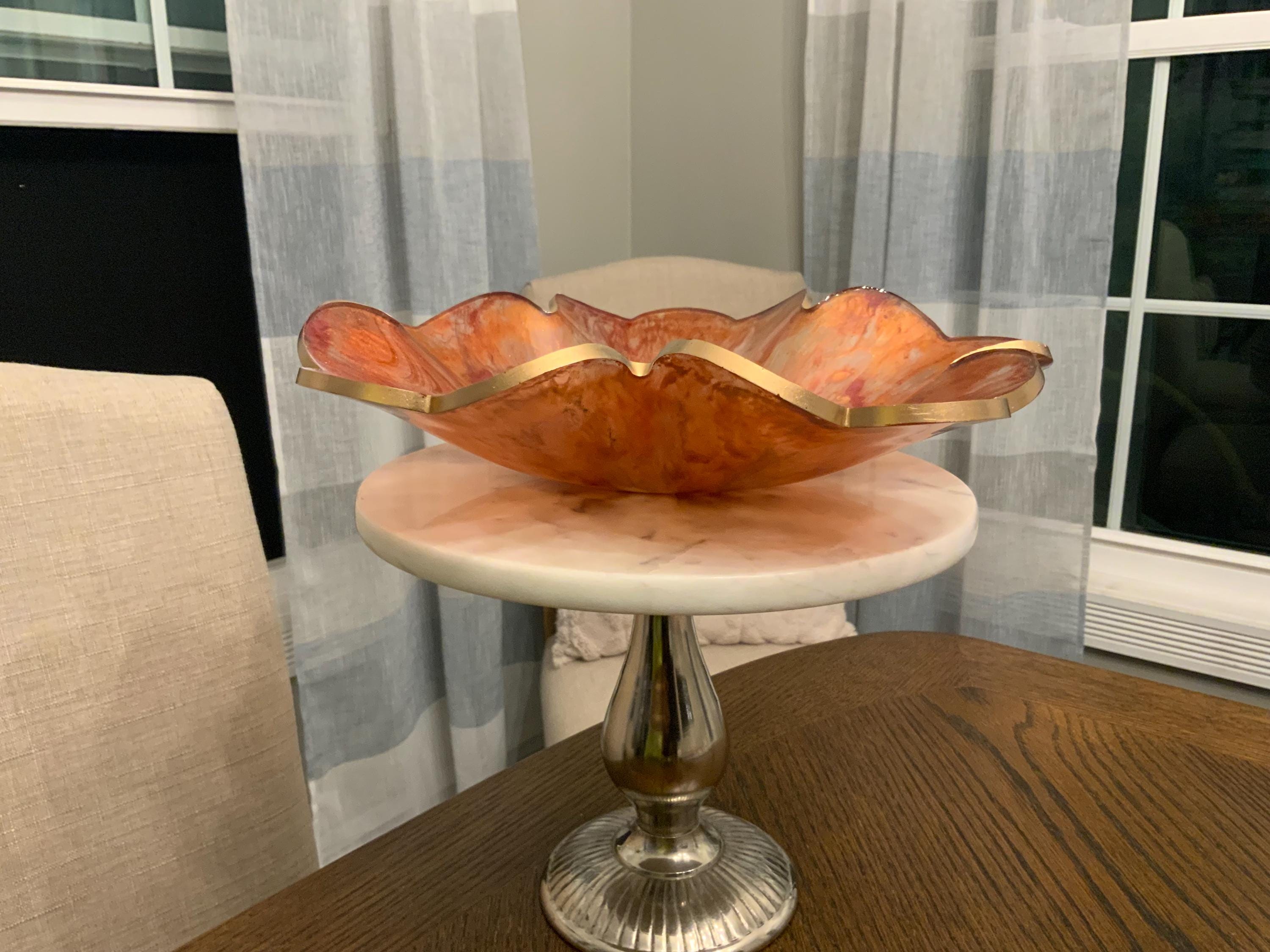 Resin Copper Swirl Bowl