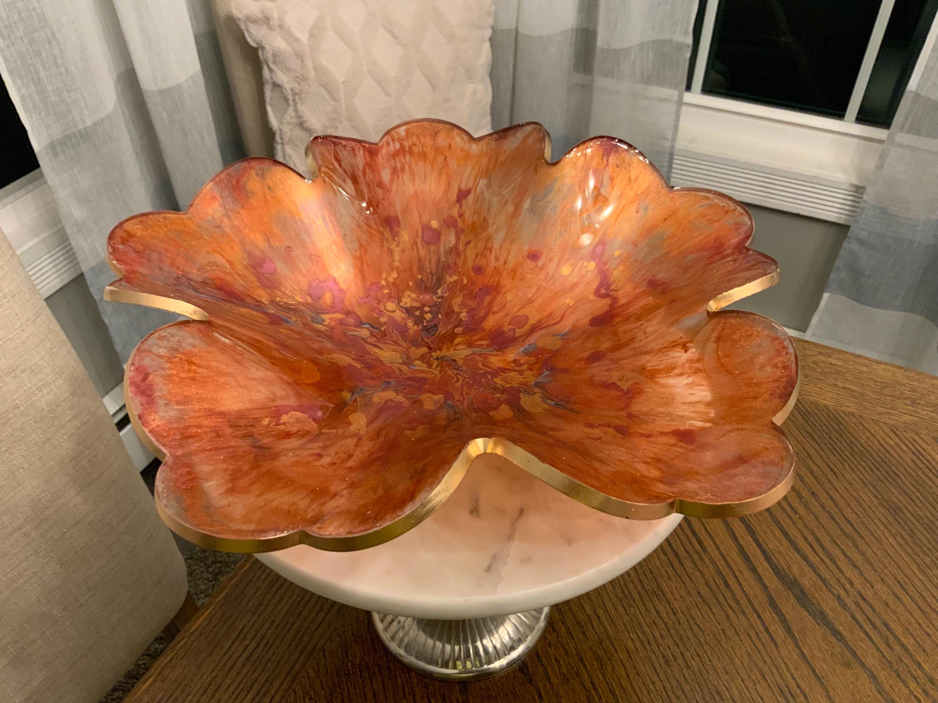 Resin Copper Swirl Bowl