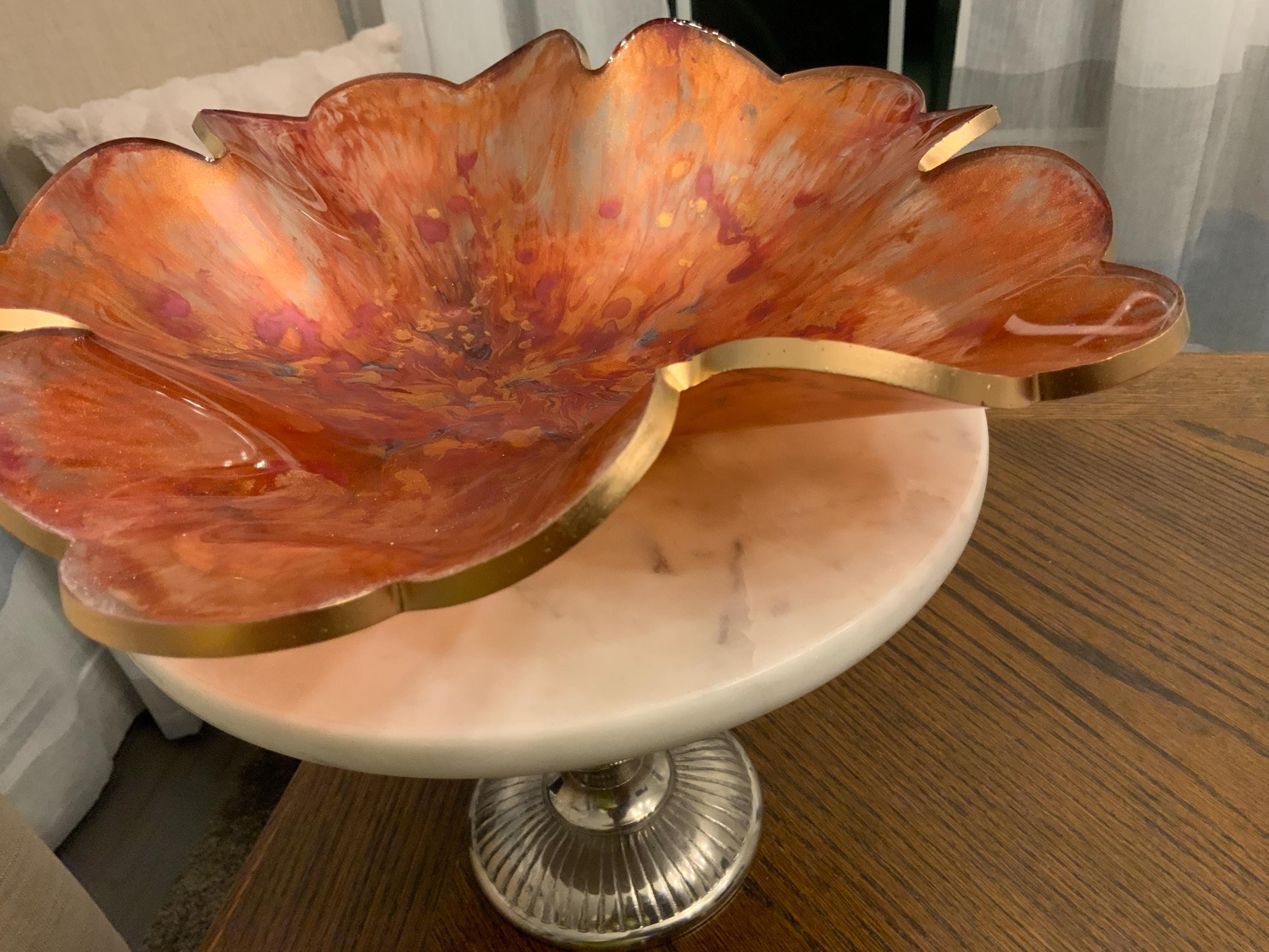 Resin Copper Swirl Bowl