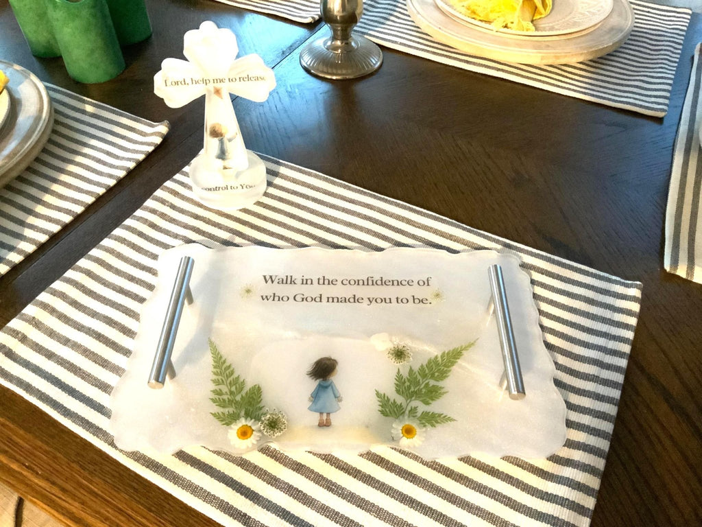 Faith-Inspired Resin Vanity Tray – Who God Made You To Be - The Glossy Gift Shop
