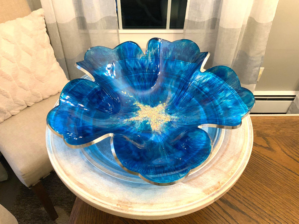 RESIN Blue Galaxy Bowl