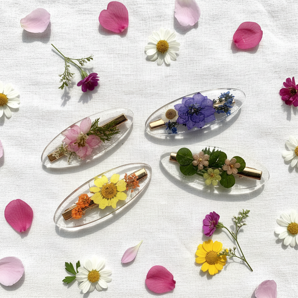 Floral Hair Clips Lifestyle