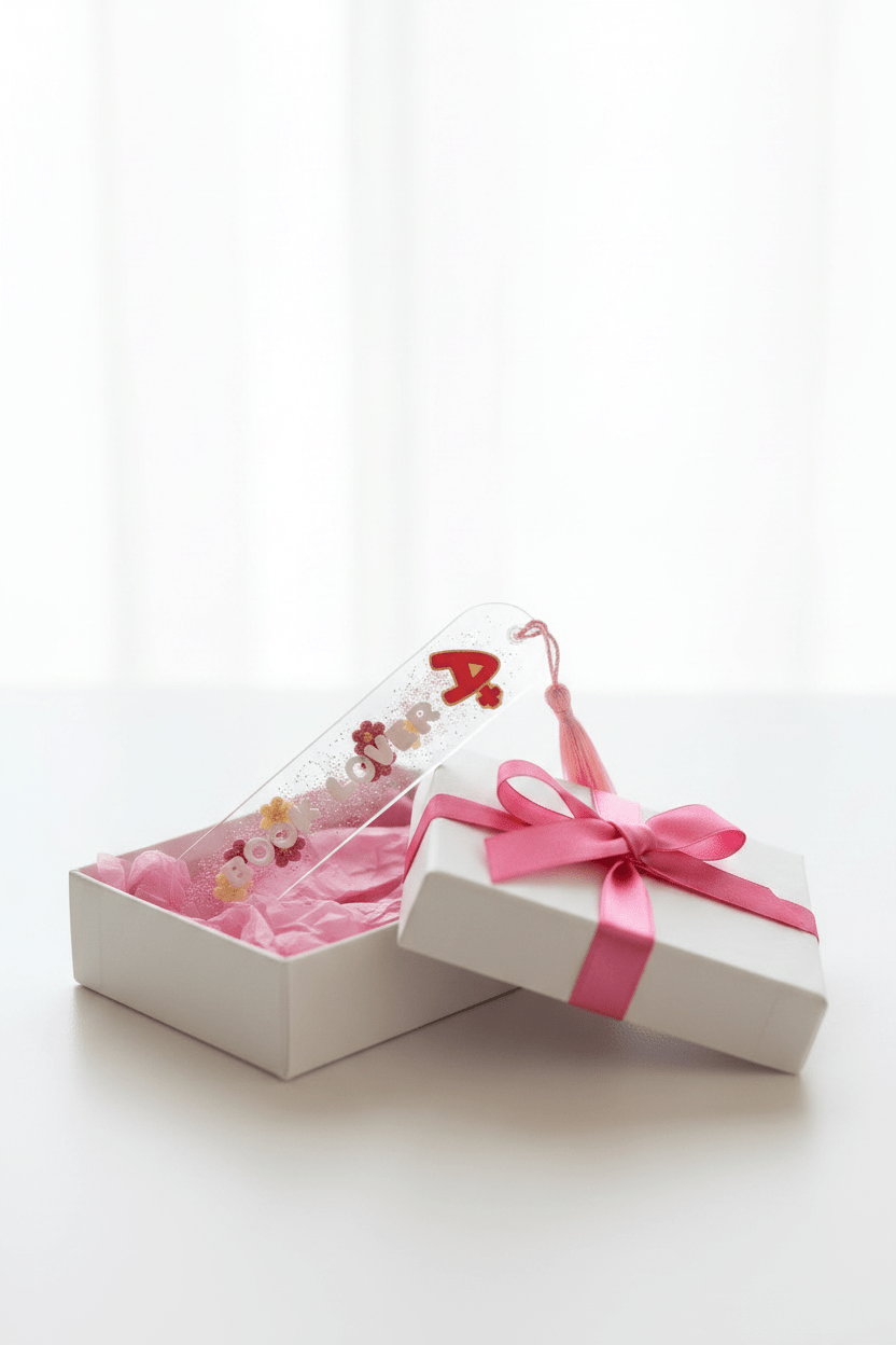 Floral Resin Bookmark – Handmade Book Lover Gift - The Glossy Gift Shop