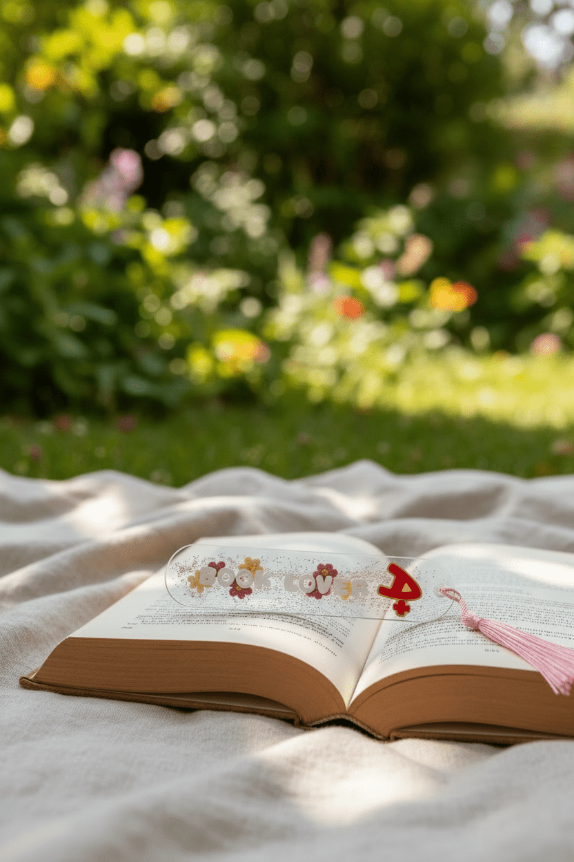 Floral Resin Bookmark – Handmade Book Lover Gift - The Glossy Gift Shop