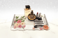 Floral Resin Vanity Tray – Handmade Jewelry & Perfume Organizer - The Glossy Gift Shop