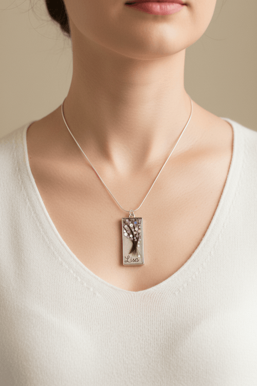 Forever Keepsake Hair Charm on Model