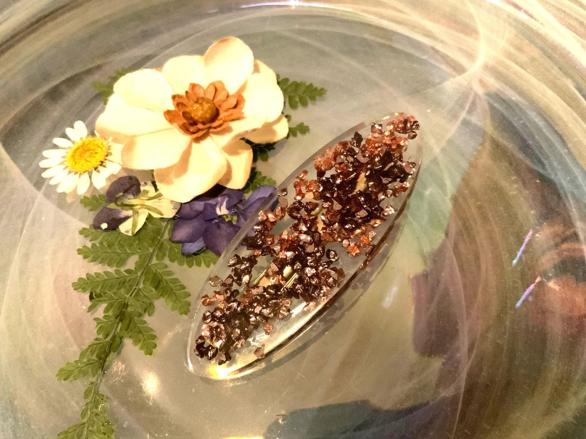 Glitter Resin Hair Clips – Handmade Sparkle Barrettes - The Glossy Gift Shop