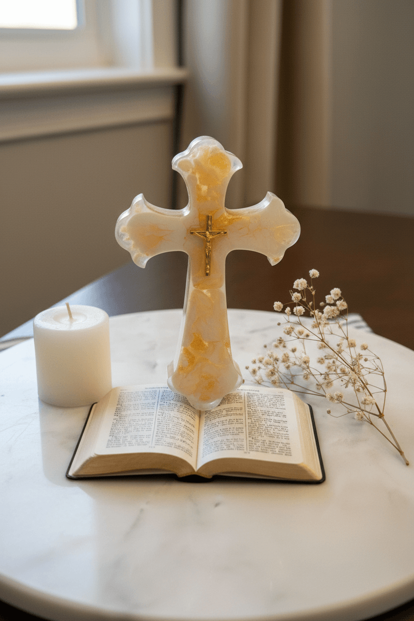 Gold Swirl Cross