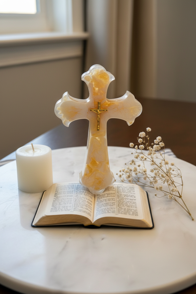 Gold Swirl Cross