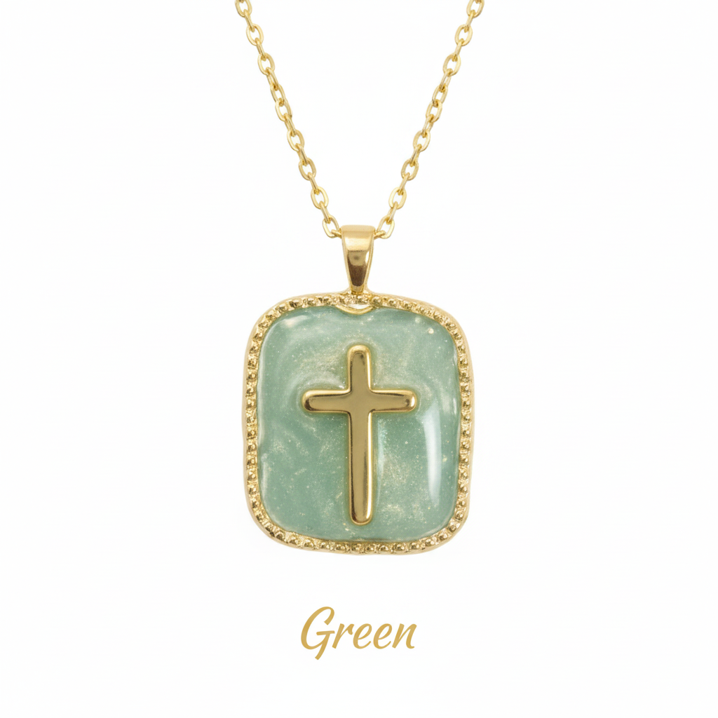 Gold Tone / Green - Melon Sage