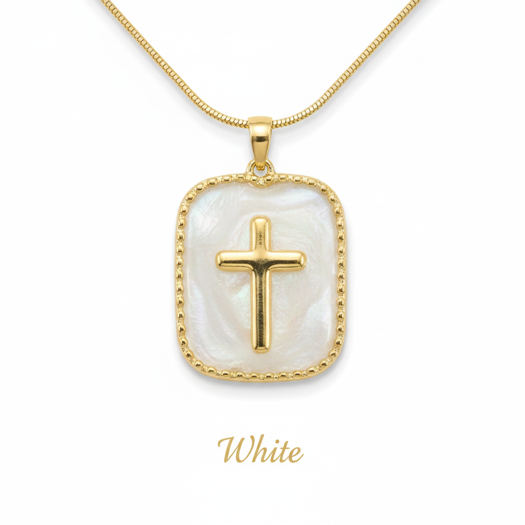 Gold Tone / White - Horizontal