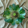 Green Bowl Empty Top Down on Silk