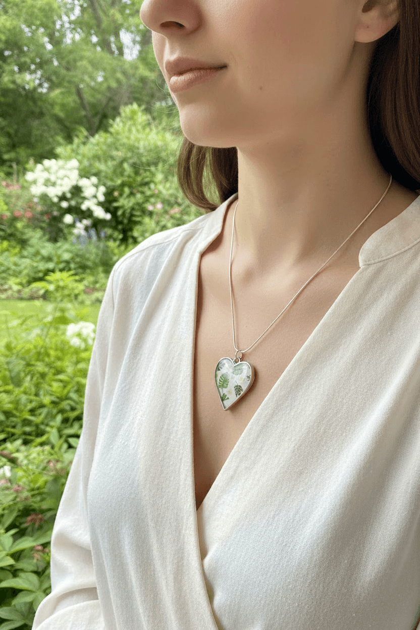 Green Leaves – Real Necklace
