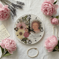 Handcrafted Personalized Memorial Clock – Photo, Quote & Flower Keepsake - The Glossy Gift Shop
