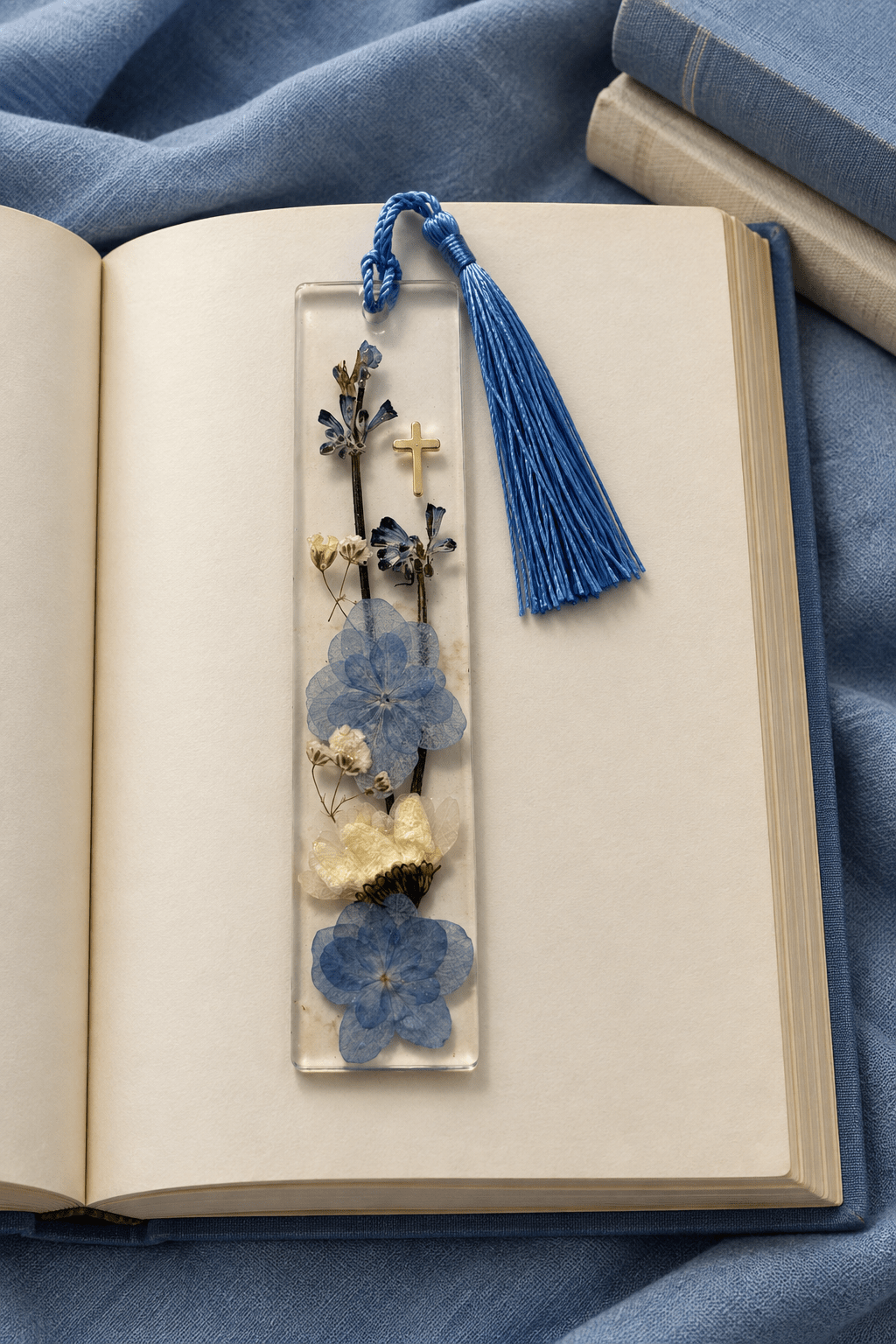 Handmade Faith Resin Bookmark with Color-Matching Tassel - The Glossy Gift Shop