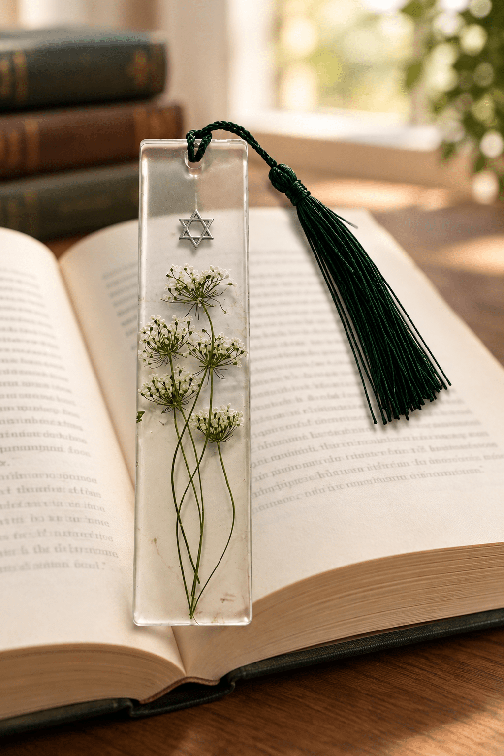Handmade Faith Resin Bookmark with Color-Matching Tassel - The Glossy Gift Shop