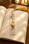 Handmade Faith Resin Bookmark with Color-Matching Tassel - The Glossy Gift Shop
