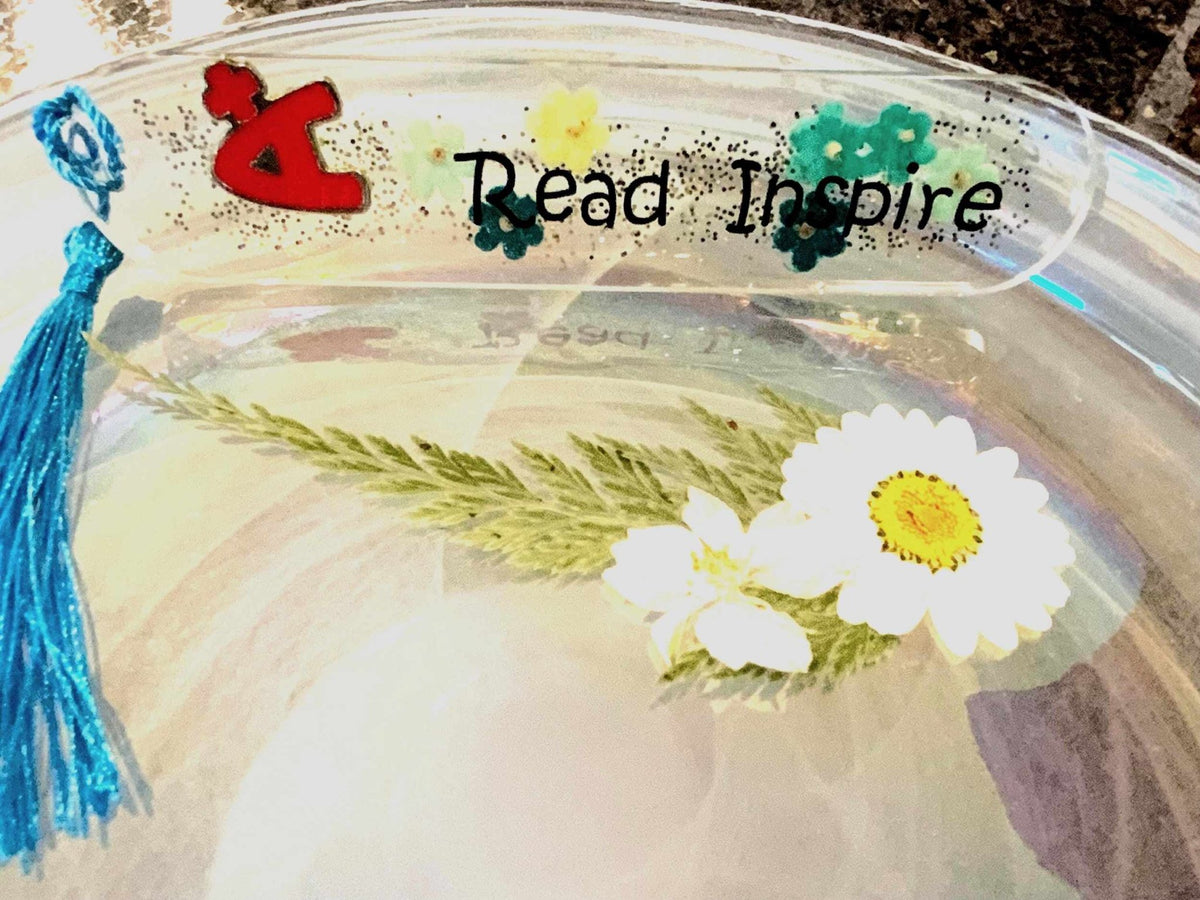 Handmade Resin Bookmark – Read & Inspire - The Glossy Gift Shop