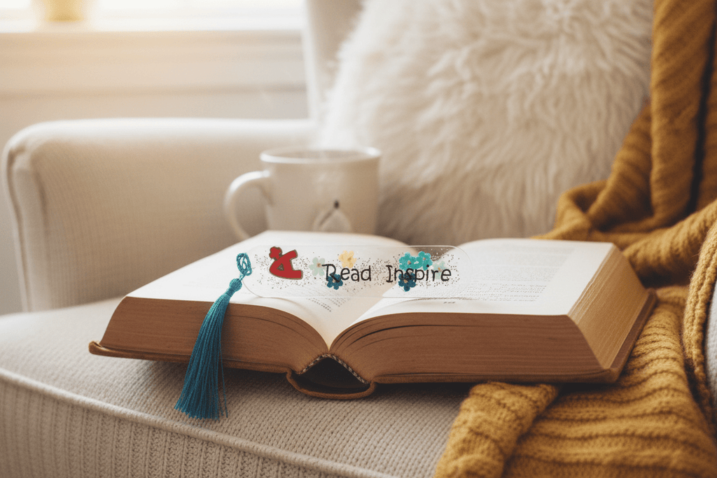 Handmade Resin Bookmark – Read & Inspire - The Glossy Gift Shop