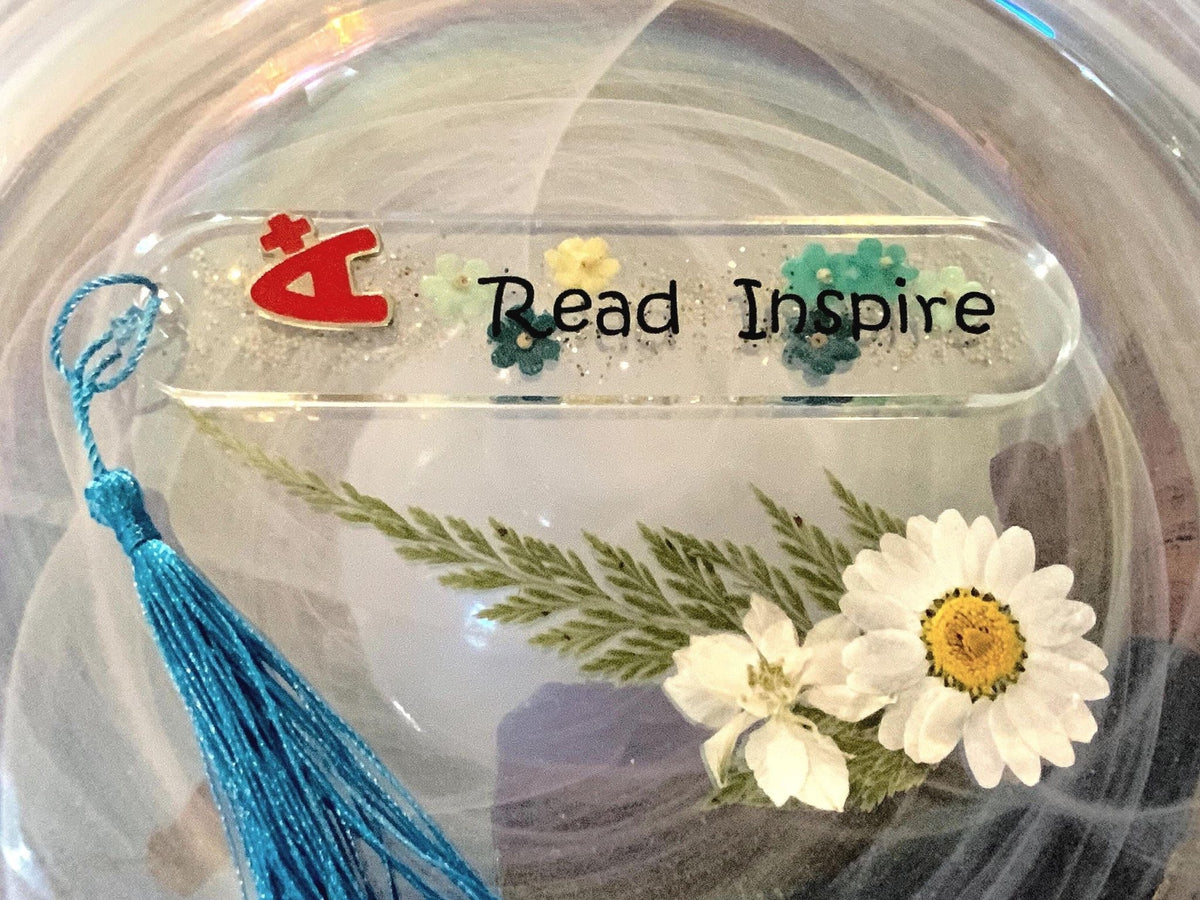 Handmade Resin Bookmark – Read & Inspire - The Glossy Gift Shop