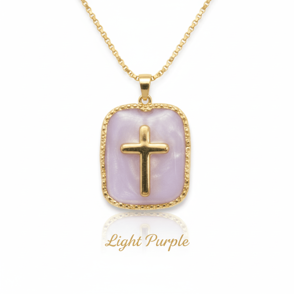 Handmade Resin Cross Pendant Necklace – Faith Jewelry - The Glossy Gift Shop