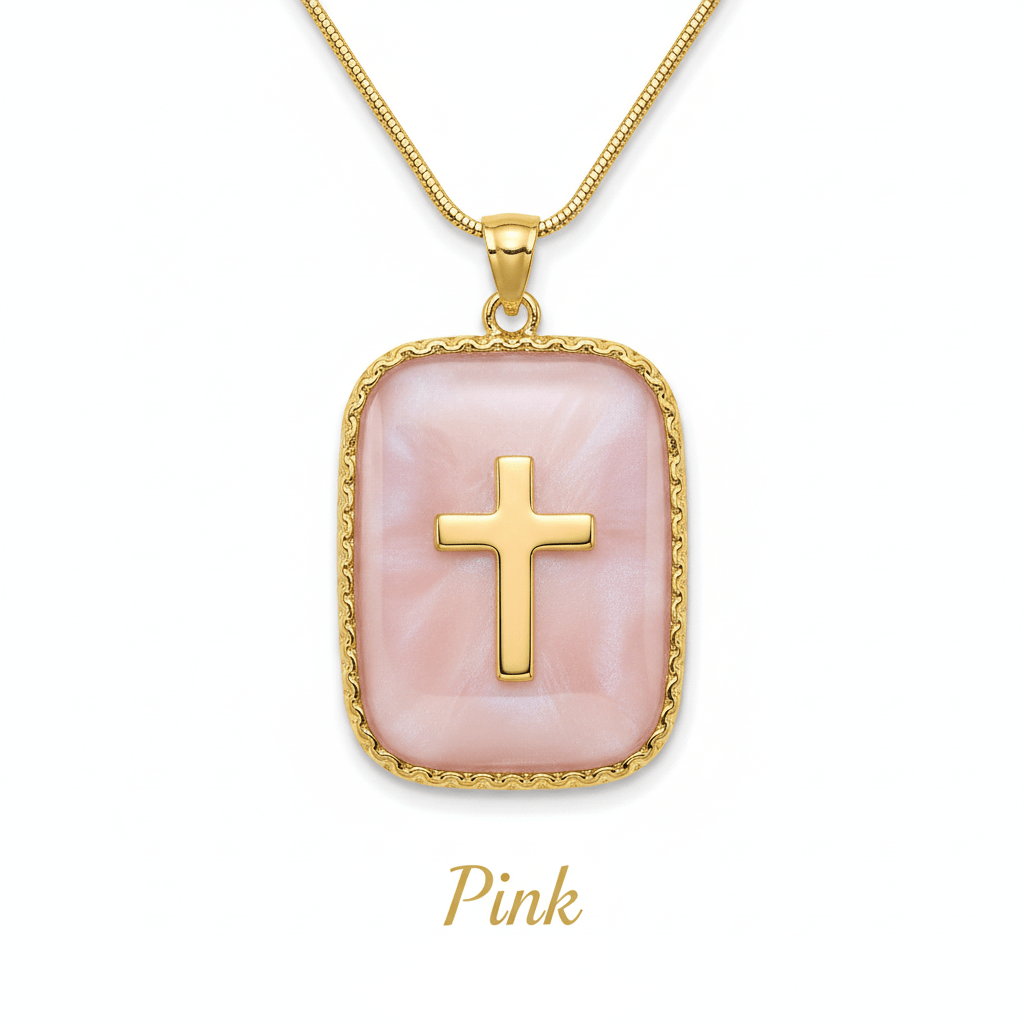 Handmade Resin Cross Pendant Necklace – Faith Jewelry - The Glossy Gift Shop