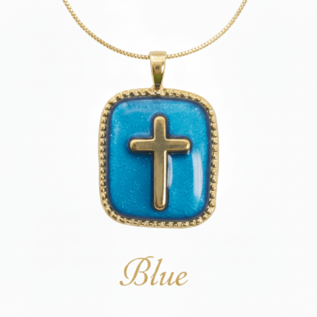 Handmade Resin Cross Pendant Necklace – Faith Jewelry - The Glossy Gift Shop