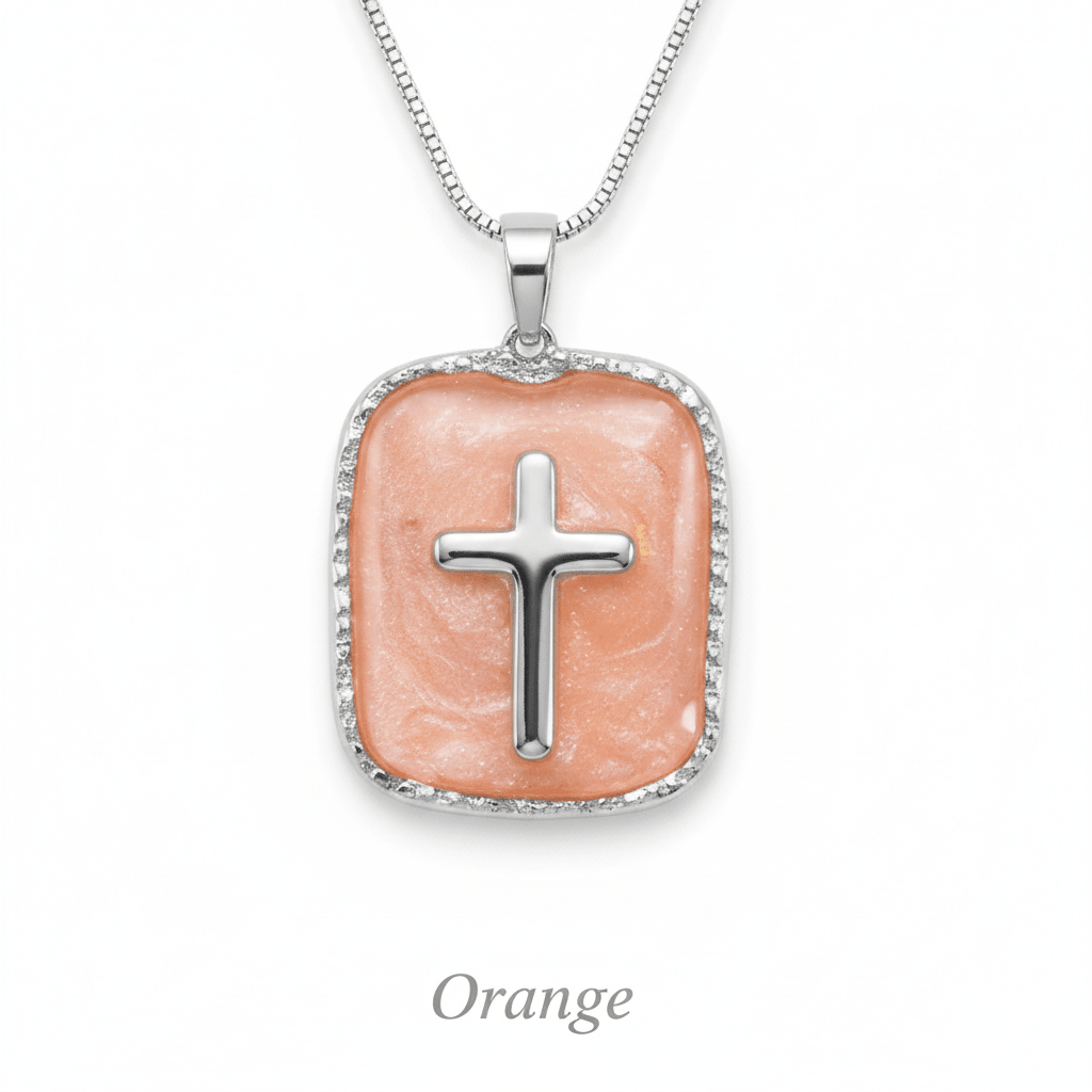 Handmade Resin Cross Pendant Necklace – Faith Jewelry - The Glossy Gift Shop