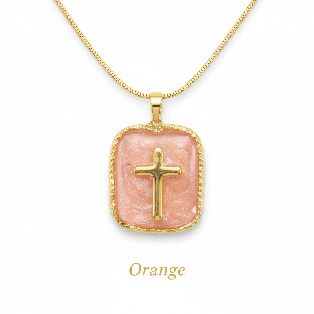 Handmade Resin Cross Pendant Necklace – Faith Jewelry - The Glossy Gift Shop