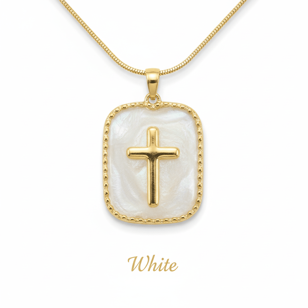Handmade Resin Cross Pendant Necklace – Faith Jewelry - The Glossy Gift Shop