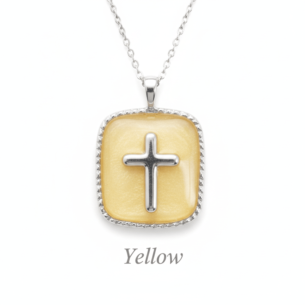 Handmade Resin Cross Pendant Necklace – Faith Jewelry - The Glossy Gift Shop