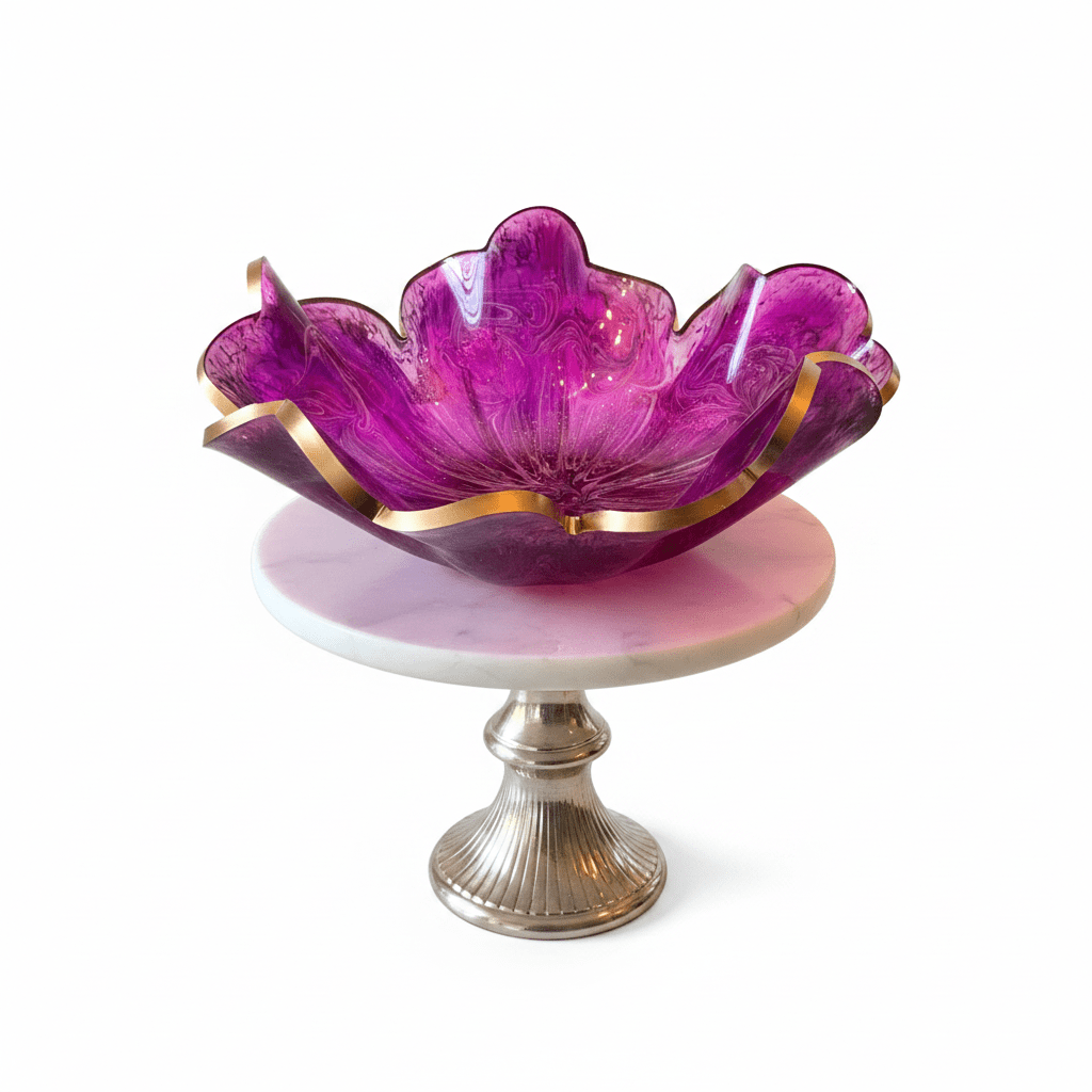 Handmade Resin Decorative Bowl – Pretty in Pink - The Glossy Gift Shop