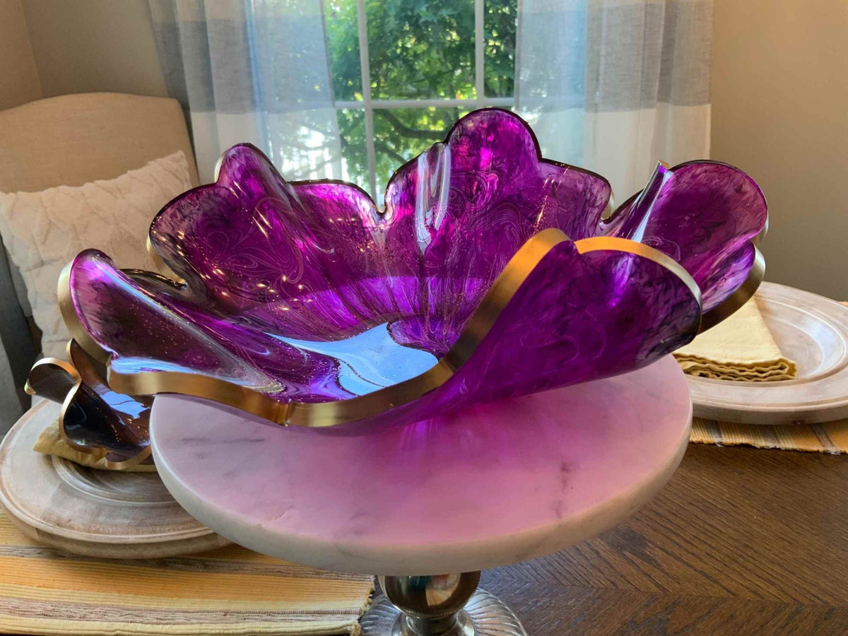 Handmade Resin Decorative Bowl – Pretty in Pink - The Glossy Gift Shop