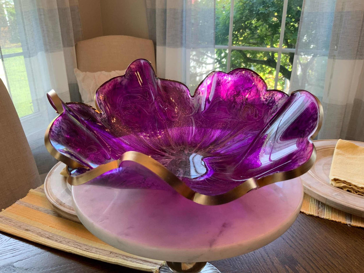 Handmade Resin Decorative Bowl – Pretty in Pink - The Glossy Gift Shop