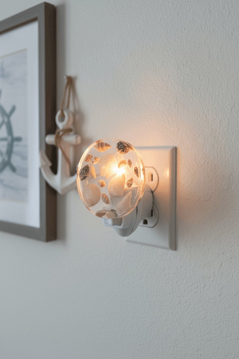 Handmade Resin LED Night Light – Botanical & Coastal Designs - The Glossy Gift Shop
