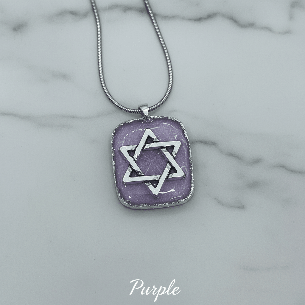 Handmade Resin Star of David Pendant Necklace – Faith Jewelry - The Glossy Gift Shop