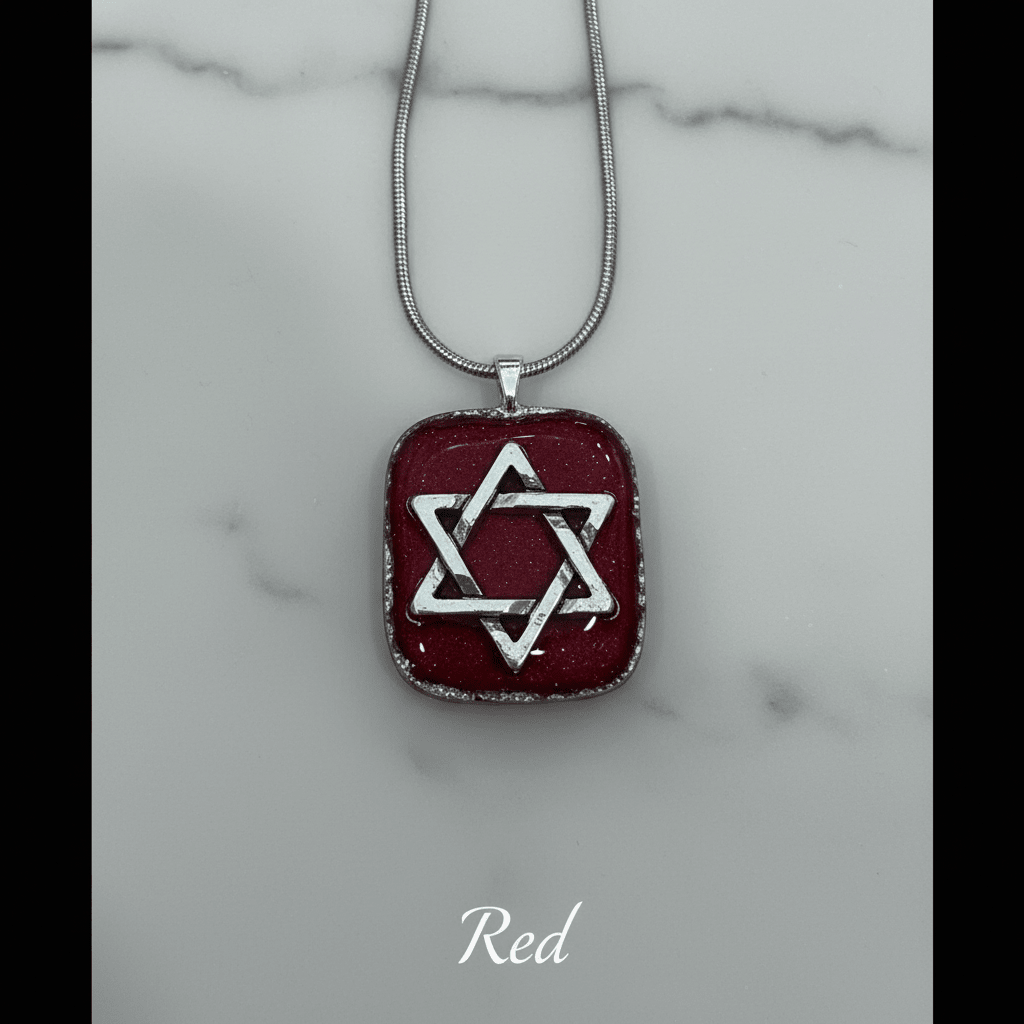 Handmade Resin Star of David Pendant Necklace – Faith Jewelry - The Glossy Gift Shop