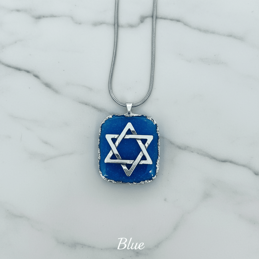 Handmade Resin Star of David Pendant Necklace – Faith Jewelry - The Glossy Gift Shop