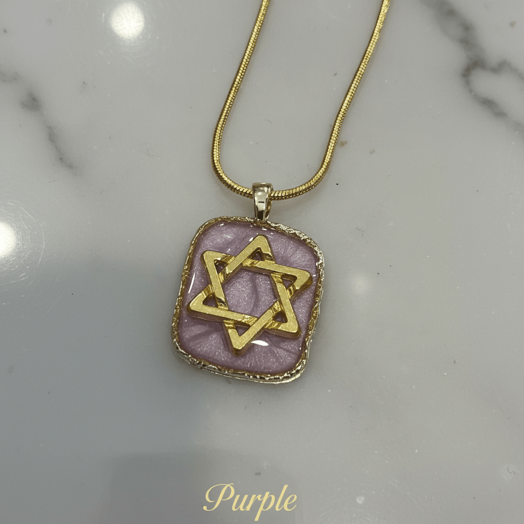 Handmade Resin Star of David Pendant Necklace – Faith Jewelry - The Glossy Gift Shop