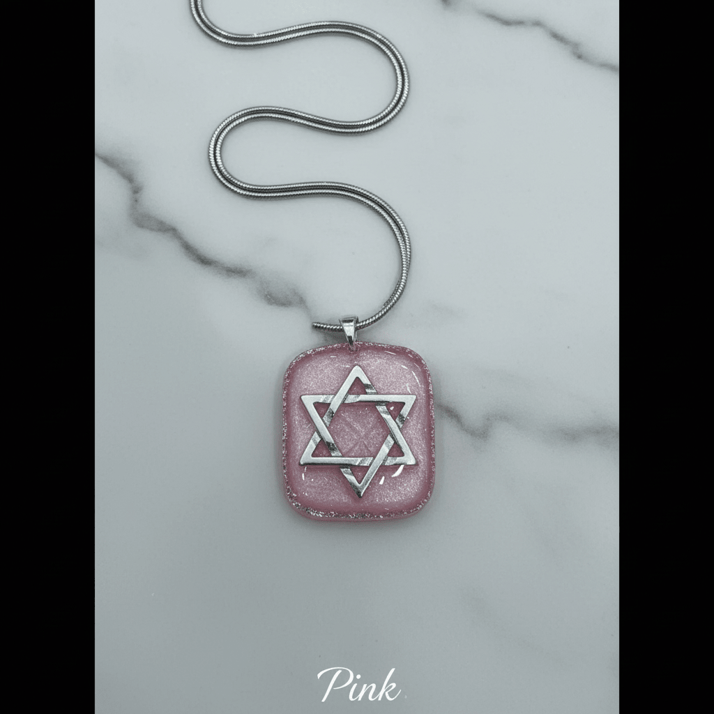 Handmade Resin Star of David Pendant Necklace – Faith Jewelry - The Glossy Gift Shop