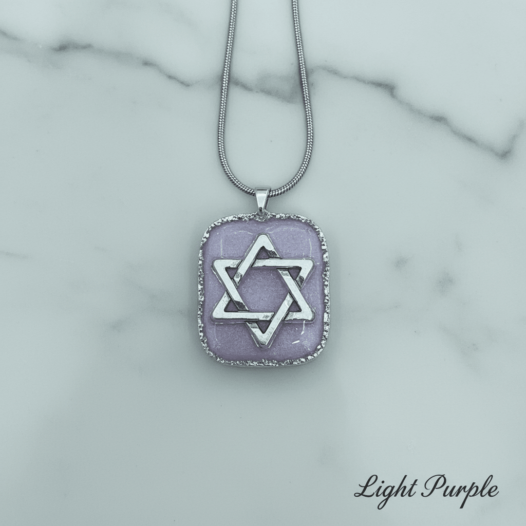 Handmade Resin Star of David Pendant Necklace – Faith Jewelry - The Glossy Gift Shop