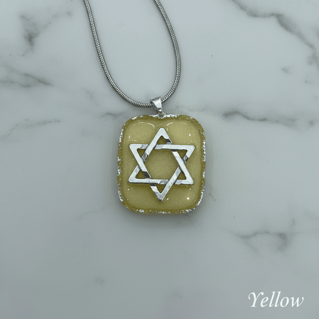 Handmade Resin Star of David Pendant Necklace – Faith Jewelry - The Glossy Gift Shop