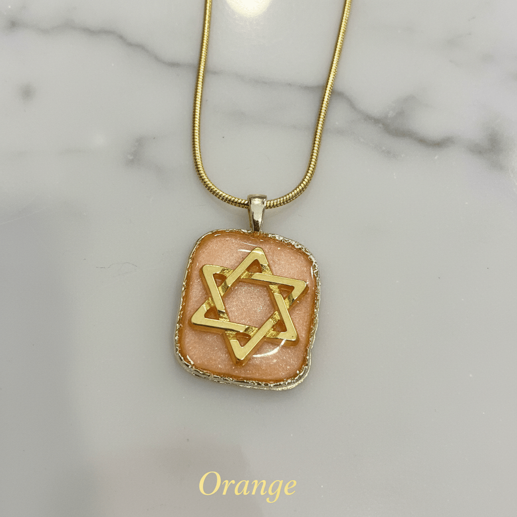 Handmade Resin Star of David Pendant Necklace – Faith Jewelry - The Glossy Gift Shop