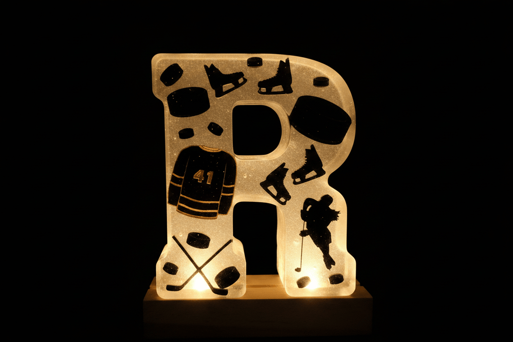 Ice Hockey Lighted Letter - Close Up